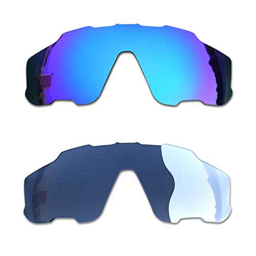 SOODASE Für Oakley Jawbreaker Sonnenbrillen Blau/Photochromie 2 Paare Polarisierte Ersatzgläser von SOODASE