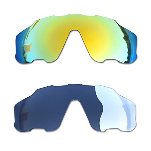 SOODASE Für Oakley Jawbreaker Sonnenbrillen Gold/Photochromie 2 Paare Polarisierte Ersatzgläser von SOODASE