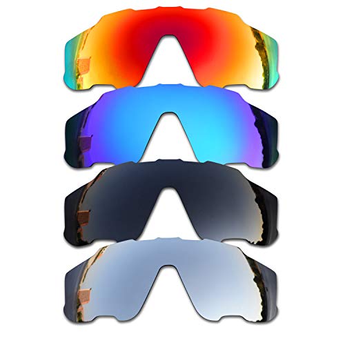 SOODASE Für Oakley Jawbreaker Sonnenbrillen Rot/Blau/Schwarz/Silber Polarisierte Ersatzgläser von SOODASE