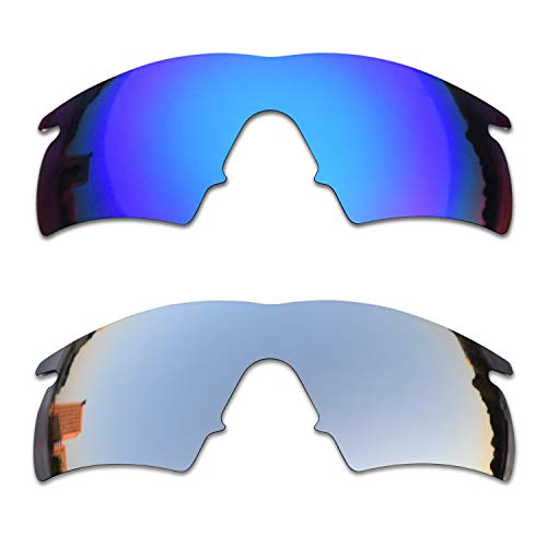 SOODASE Für Oakley M Frame Hybrid Sonnenbrillen Blau/Silber 2 Paare Polarisierte Ersatzgläser von SOODASE