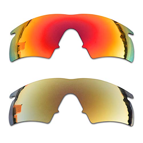 SOODASE Für Oakley M Frame Hybrid Sonnenbrillen Rot/Braun 2 Paare Polarisierte Ersatzgläser von SOODASE