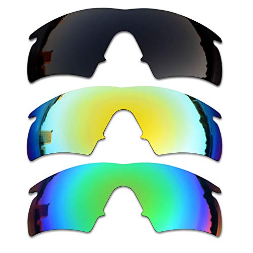 SOODASE Für Oakley M Frame Hybrid Sonnenbrillen Schwarz/Gold/Grün Polarisierte Ersatzgläser von SOODASE