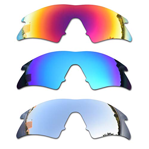 SOODASE Für Oakley M Frame Sweep Sonnenbrillen Rot/Blau/SilberPolarisierte Ersatzgläser von SOODASE