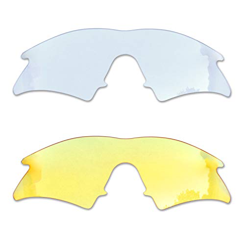 SOODASE Für Oakley M Frame Sweep Sonnenbrillen Transparentes/Transparentes Gelb 2 Paare Ersatzgläser von SOODASE
