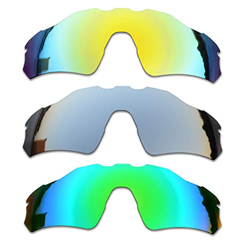 SOODASE Für Oakley Radar EV Path Sonnenbrillen Gold/Silber/Grün Polarisierte Ersatzgläser von SOODASE