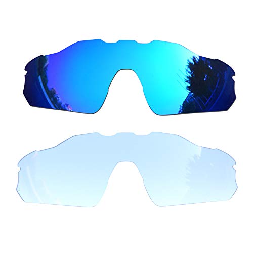 SOODASE Für Oakley Radar EV Pitch Sonnenbrillen Blau/Transparentes 2 Paare Ersatzgläser von SOODASE