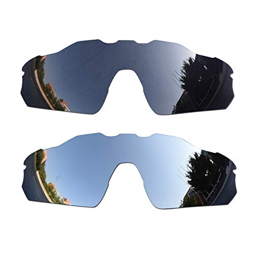 SOODASE Für Oakley Radar EV Pitch Sonnenbrillen Schwarz/Silber 2 Paare Polarisierte Ersatzgläser von SOODASE
