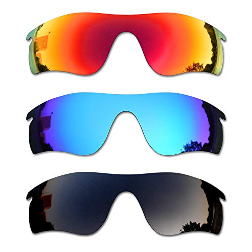 SOODASE Für Oakley Radarlock Path Sonnenbrillen Rot/Blau/Schwarz Polarisierte Ersatzgläser von SOODASE