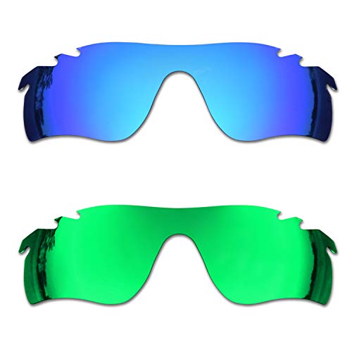 SOODASE Für Oakley Radarlock Path Vented Sonnenbrillen Blau/Grün 2 Paare Polarisierte Ersatzgläser von SOODASE