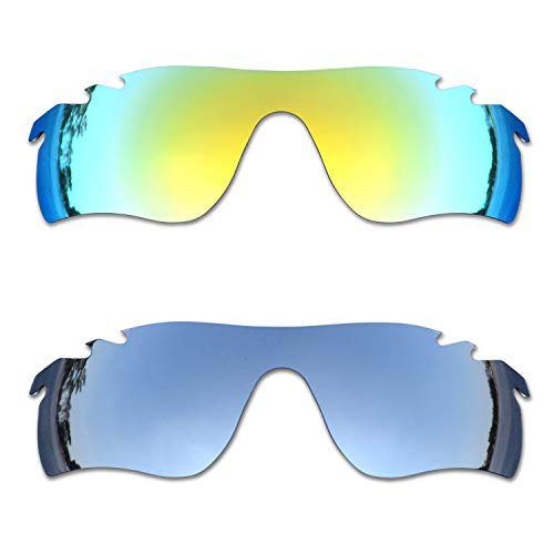 SOODASE Für Oakley Radarlock Path Vented Sonnenbrillen Gold/Silber 2 Paare Polarisierte Ersatzgläser von SOODASE