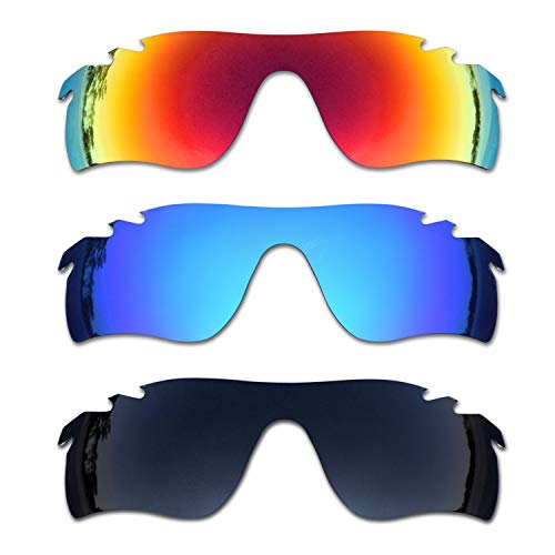 SOODASE Für Oakley Radarlock Path Vented Sonnenbrillen Rot/Blau/Schwarz Polarisierte Ersatzgläser von SOODASE