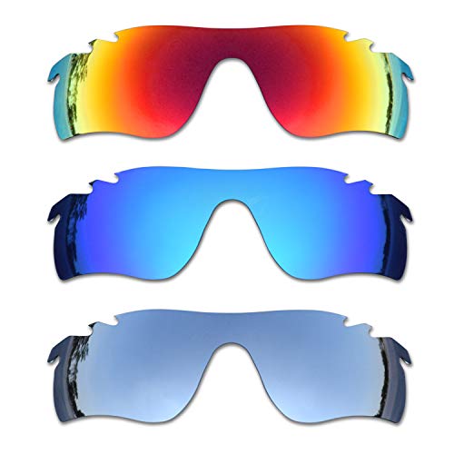 SOODASE Für Oakley Radarlock Path Vented Sonnenbrillen Rot/Blau/SilberPolarisierte Ersatzgläser von SOODASE