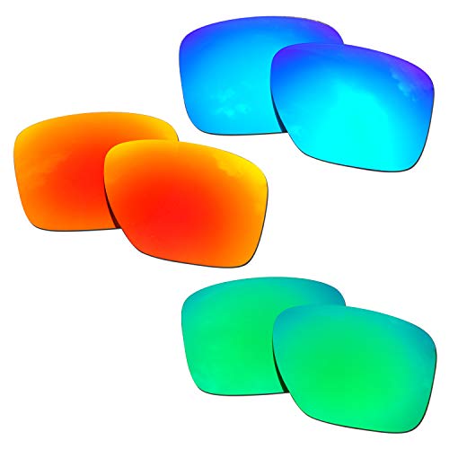 SOODASE Für Oakley Sliver XL Sonnenbrillen Rot/Blau/Grün Polarisierte Ersatzgläser von SOODASE