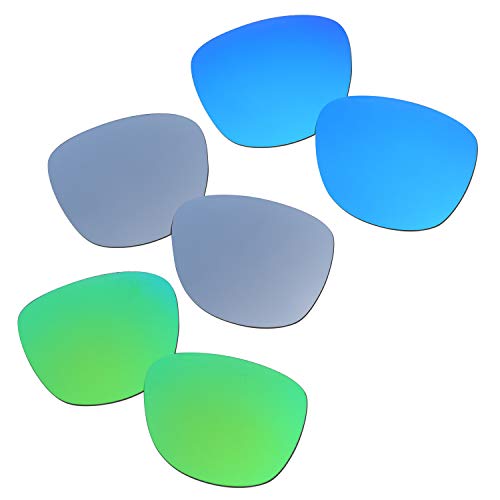 SOODASE Für Oakley Trillbe X Sonnenbrillen Blau/Silber/Grün Polarisierte Ersatzgläser von SOODASE