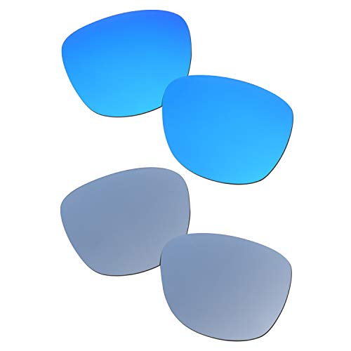 SOODASE Für Oakley Trillbe X Sonnenbrillen Blau/Silber 2 Paare Polarisierte Ersatzgläser von SOODASE