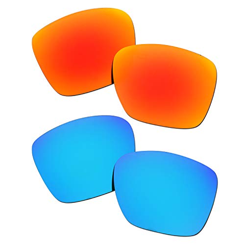 SOODASE Für Oakley Twoface XL Sonnenbrillen Rot/Blau 2 Paare Polarisierte Ersatzgläser von SOODASE