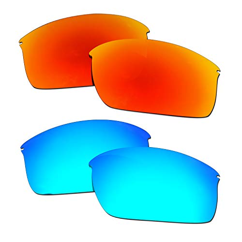 SOODASE Für Oakley Wiretap Sonnenbrillen Rot/Blau 2 Paare Polarisierte Ersatzgläser von SOODASE