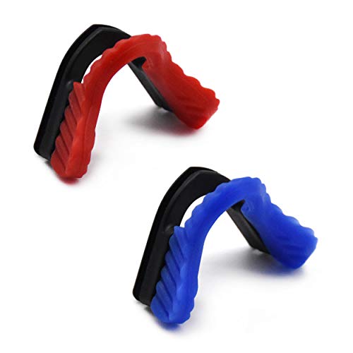 SOODASE Rot/Blau Ersatz-Nasenpads aus Gummi für Oakley M Frame Sweep/Heater/Hybrid Serie Sonnenbrillen von SOODASE