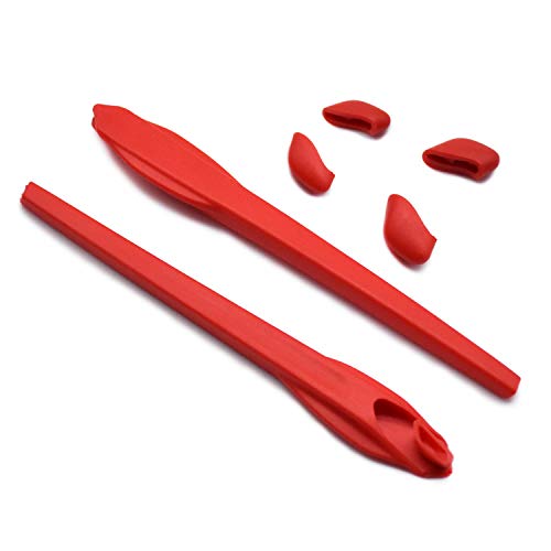 SOODASE Rot Ersatz Silikon Rahmenbein Gummi-Kit Für Oakley Flak 2.0/Flak 2.0 XL Sonnenbrille von SOODASE