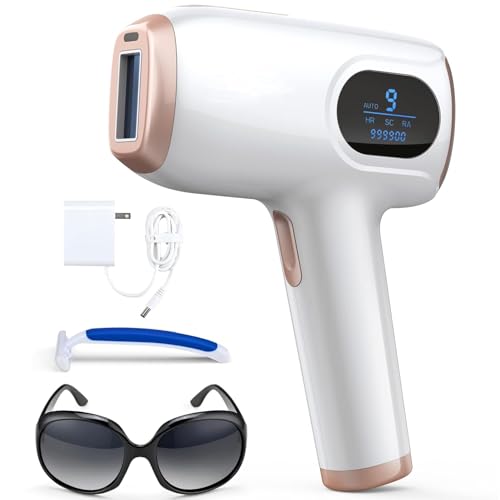 Laser-Haarentfernung für Damen und Herren zu Hause, IPL-Haarentfernungsgerät, effektiv in 3 Wochen, 5 ℃/5.0 °C Eiskühlender Kontakt, schmerzfreie und langlebige Haarentfernung für Körper und Gesicht von SOONEEDEAR