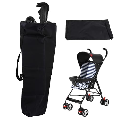 SOONHUA Universelle Transporttasche für Buggy, Buggy, Auto, Zug, Flugzeug, kariert, Kinderwagen, Reisetasche, Kinderwagen, wasserdichte Abdeckung, aktualisiert, Schwarz , modisch von SOONHUA