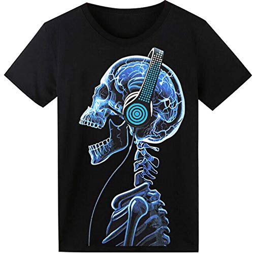 LED T-Shirt für Party Hiphop Cosplay Konzert Geburtstagsgeschenk Beste Christmas Kostüm Sound Aktiviertes Equalizer Shirt DJ T-Shirt von SOOOEC