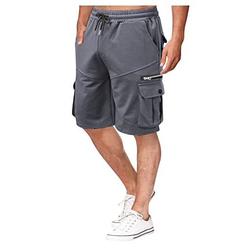 SOOUICKER Activewear für Herren Kurze Hosen Herren Sport Bermuda Shorts Herren Sommer Kurze Jogginghose Herren Reissverschluss Sporthose Herren Kurz Fitnessstudio Crossfit von SOOUICKER