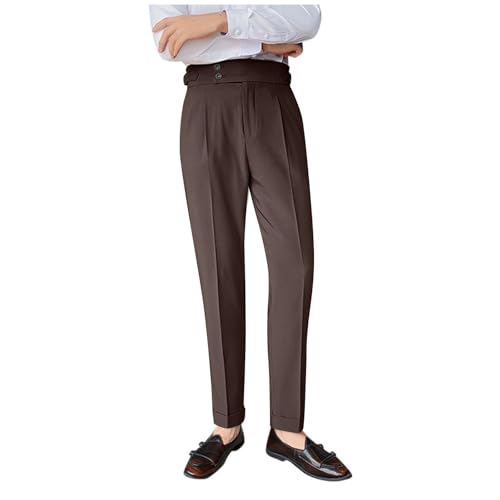 SOOUICKER Anzughose Herren Elegant Hochzeit Slim Fit Chino Hose Herren Business Anzughose Tapered High Waist Chino Hose Anzug von SOOUICKER
