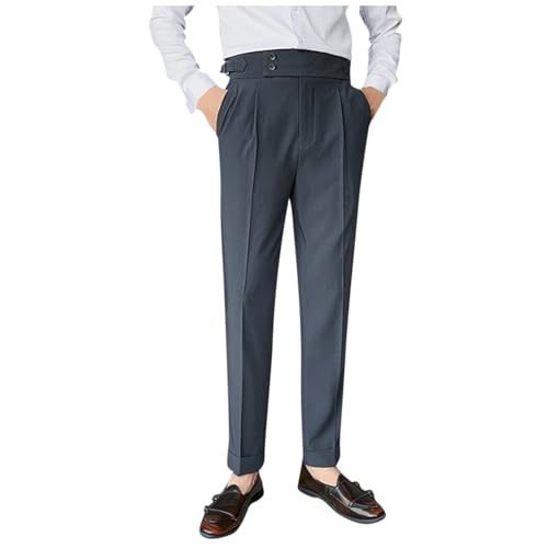 SOOUICKER Anzughose Herren Hochzeit High Waist Chino Hose Herren Business Anzughose Herren Slim Fit Chino Hose Herren Anzug Anzughose Herren Tapered Anzughose Herren Elegant von SOOUICKER