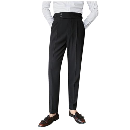 SOOUICKER Anzughose Herren Elegant Hochzeit Slim Fit Chino Hose Herren Business Anzughose Tapered High Waist Chino Hose Anzug von SOOUICKER