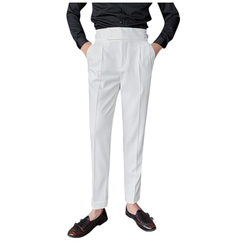 SOOUICKER Anzughose Herren Elegant Hochzeit Slim Fit Chino Hose Herren Business Anzughose Tapered High Waist Chino Hose Anzug von SOOUICKER