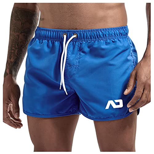 SOOUICKER Badehose Herren Kurz Bunt Badeshorts Herren Kurz Retro Schwimmhose Herren Boxer Badeshorts Herren Neonfarben Badehose Herren Schnelltrocknend Neon Grün von SOOUICKER