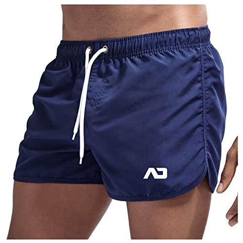 SOOUICKER Badehose Herren Kurz Bunt Badeshorts Herren Kurz Retro Schwimmhose Herren Boxer Badeshorts Herren Neonfarben Badehose Herren Schnelltrocknend Neon Grün von SOOUICKER