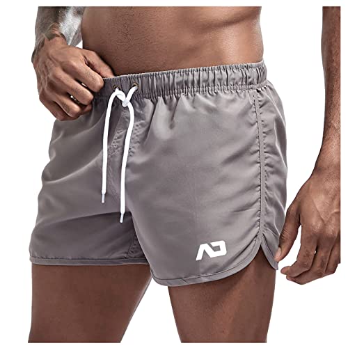 SOOUICKER Badehose Herren Kurz Bunt Retro Schwimmhose Boxer Badeshorts Neonfarben Schnelltrocknend Neon Grün von SOOUICKER