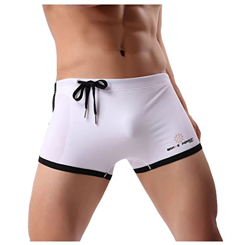 SOOUICKER Badehosen für Herren, Badehose Herren Kurz Eng Pink Badeshorts Herren Stretch Schwimmhose Herren Training Boxershorts Badeshorts Herren Retro Badehose Herren Eng Sexy von SOOUICKER