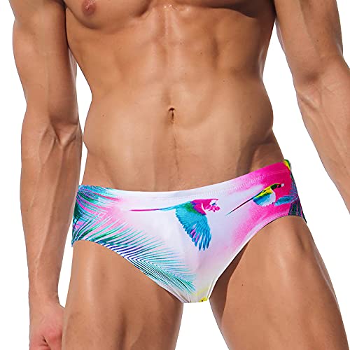 SOOUICKER Badehosen für Herren, Badeslip Herren Bunt Badehose Herren Kurz Slip Schwimmhose Herren Slip Badehose Herren Muster 3D Druck Badeslip Herren Sexy Badehose Herren Hawaii von SOOUICKER