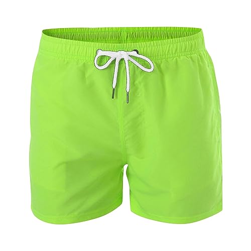 SOOUICKER Badeshorts Herren Kurz Retro Badehose Herren Trunk Bermuda Shorts Herren Badehose Badehose Männer Kurz Badeshorts Herren Schnelltrocknend Neon Badehose Herren mit Taschen Urlaub von SOOUICKER