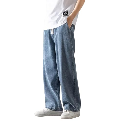 SOOUICKER Baggy Jeans Herren Weit Freizeithose Herren Jeans Weites Bein Jeans Herren Loose Fit Straight Hosen Herren Modern Jogginghose Herren Jeansoptik Ohne Bündchen von SOOUICKER