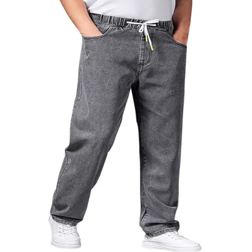 SOOUICKER Baggy Jeans Herren mit Gummizug Hosen Denim Weites Bein Jogging Jeans Herren Stretch Straight Freizeithose Lang Jeansoptik Locker von SOOUICKER