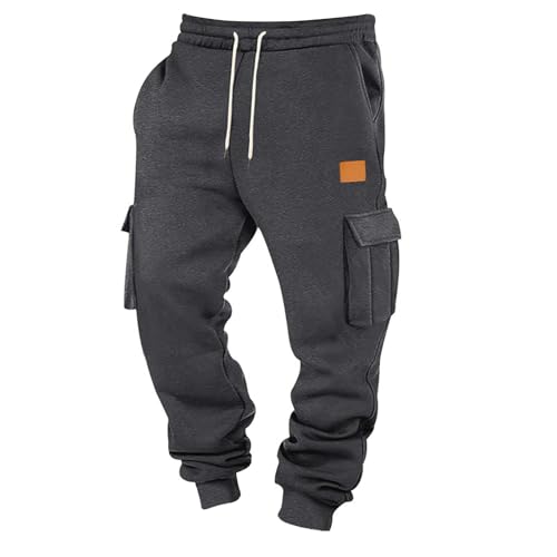 SOOUICKER Baggy Jogginghose Herren Gym Cargohose Herren Jogger mit Gummizug Sporthose Herren Lang mit Seitentaschen Trainingshose Herren Cargo Fitness Cargo Jogginghose Herren Baggy von SOOUICKER