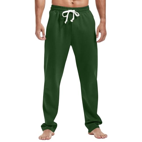 SOOUICKER Baggy Jogginghose Herren Gym Gerades Bein Trainingshose Lang Ohne Bündchen Sporthose Fitness Weit Freizeithose Sommer mit Gummizug Weites Bein von SOOUICKER