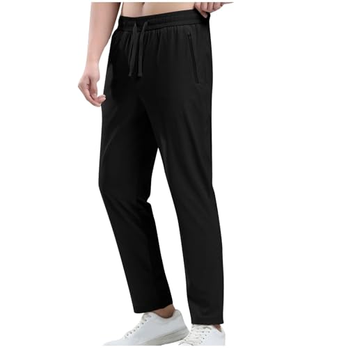 SOOUICKER Baggy Jogginghose Herren Gym Sporthose Herren Lang Sommer Leicht Trainingshose mit Reißverschluss Weit Freizeithose Gummizug Ohne Bündchen Laufhose Locker Schnelltrocknend von SOOUICKER