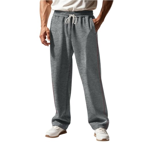 SOOUICKER Baggy Jogginghose Herren Gym Weit Trainingshose Streifen Ohne Bündchen Sporthose Lang Fitness Freizeithose Weites Bein mit Gummizug Jogginghose Modern SOOUICKER Baggy Jogginghose Herren Gym Weit Trainingshose Streifen Ohne Bündchen Sporthose Lang Fitness Freizeithose Weites Bein mit Gummizug Jogginghose Modern von SOOUICKER