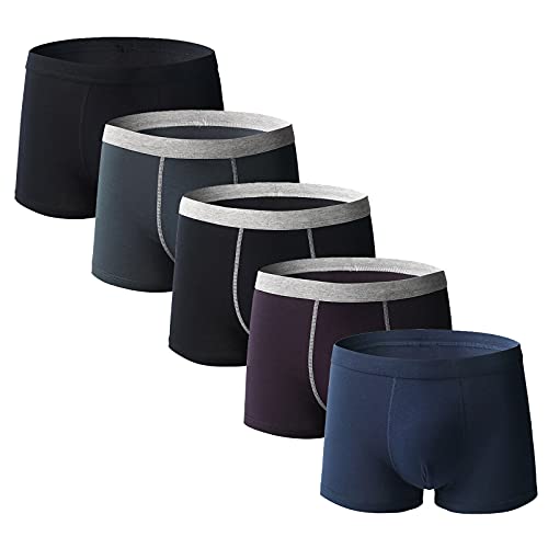 SOOUICKER Boxershorts Herren 5er Pack Herren Unterhosen Retro Unterhosen Männer Trunk Unterwäsche Herren Atmungsaktiv Boxershorts Herren Kurz Unterwäsche Herren Retroshorts Herren Unterhosen Eng von SOOUICKER