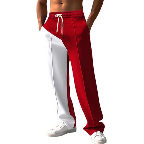 SOOUICKER Breite Jogginghose Herren Gym Zweifarbig Sporthose Herren Lang Weit Trainingshose Herren Ohne Bündchen Winter Freizeithose Herren mit Gummizug Jogginghose Herren Modern SOOUICKER Breite Jogginghose Herren Gym Zweifarbig Sporthose Herren Lang Weit Trainingshose Herren Ohne Bündchen Winter Freizeithose Herren mit Gummizug Jogginghose Herren Modern von SOOUICKER