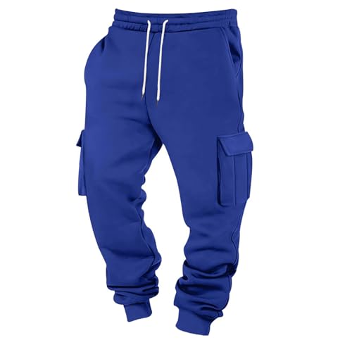 SOOUICKER Cargo Jogginghose Herren Baggy Cargohose Herren Jogger Loose Fit Trainingshose Herren Lang Cargo Sporthose Herren mit Seitentaschen Freizeithose Herren Modern Hosen Viele Taschen von SOOUICKER