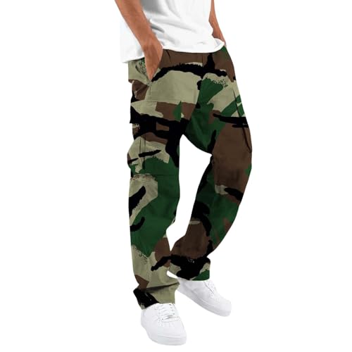 SOOUICKER Cargo Jogginghose Herren Camouflage Cargohose Herren Baggy Tarnmuster Freizeithose Herren mit Seitentaschen Jogginghose Herren Tarnfarben Ohne Bündchen Sporthose Herren Lang Weites Bein SOOUICKER Cargo Jogginghose Herren Camouflage Cargohose Herren Baggy Tarnmuster Freizeithose Herren mit Seitentaschen Jogginghose Herren Tarnfarben Ohne Bündchen Sporthose Herren Lang Weites Bein von SOOUICKER