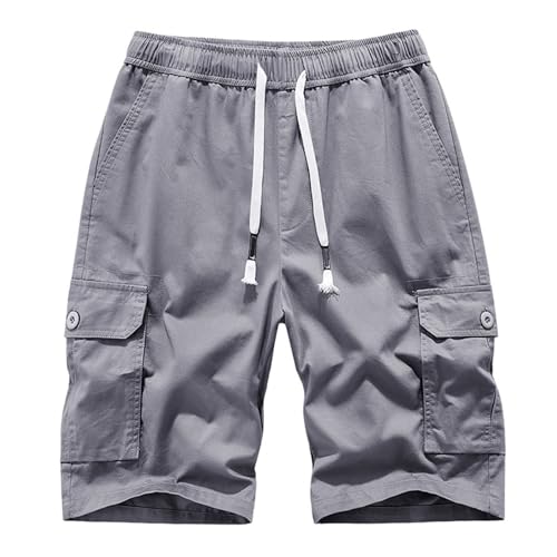 SOOUICKER Cargo Shorts Herren Baggy Jogger Sporthose Herren Kurz Cargo mit Seitentaschen Kurze Hosen Sport Outdoor Bermuda Shorts Sommer GummizugKurze Jogginghose Weit von SOOUICKER