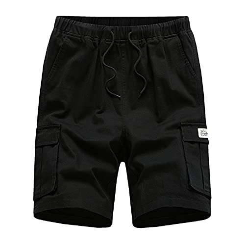 SOOUICKER Cargo Shorts Herren Baggy Kurze Hosen Herren Cargo Bermuda Shorts Herren Cargo Sommer Cargo Shorts Herren mit Gummizug Cargohose Herren Kurz Kurze Hosen Herren mit Seitentaschen von SOOUICKER