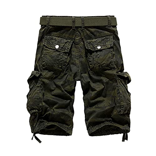 SOOUICKER Cargo Shorts Herren Camouflage Vintage Bermuda Shorts Herren 3/4 Cargo Tarn Kurze Hosen Herren Tarnfarben Outdoor Trekking Cargohose Herren Kurz Cargo Shorts Herren Baggy Tarnmuster von SOOUICKER